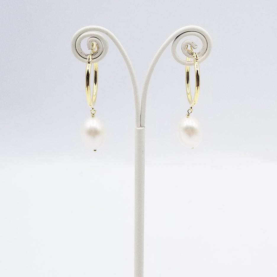 
                      
                        EAR-VRM Gold Vermeil Hoop With Freshwater Pearl
                      
                    