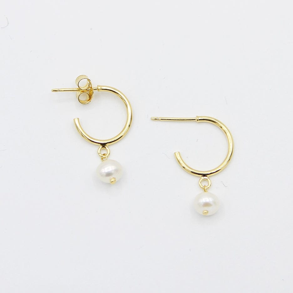 
                  
                    EAR-VRM Gold Vermeil Hoop With Hanging Pearl
                  
                