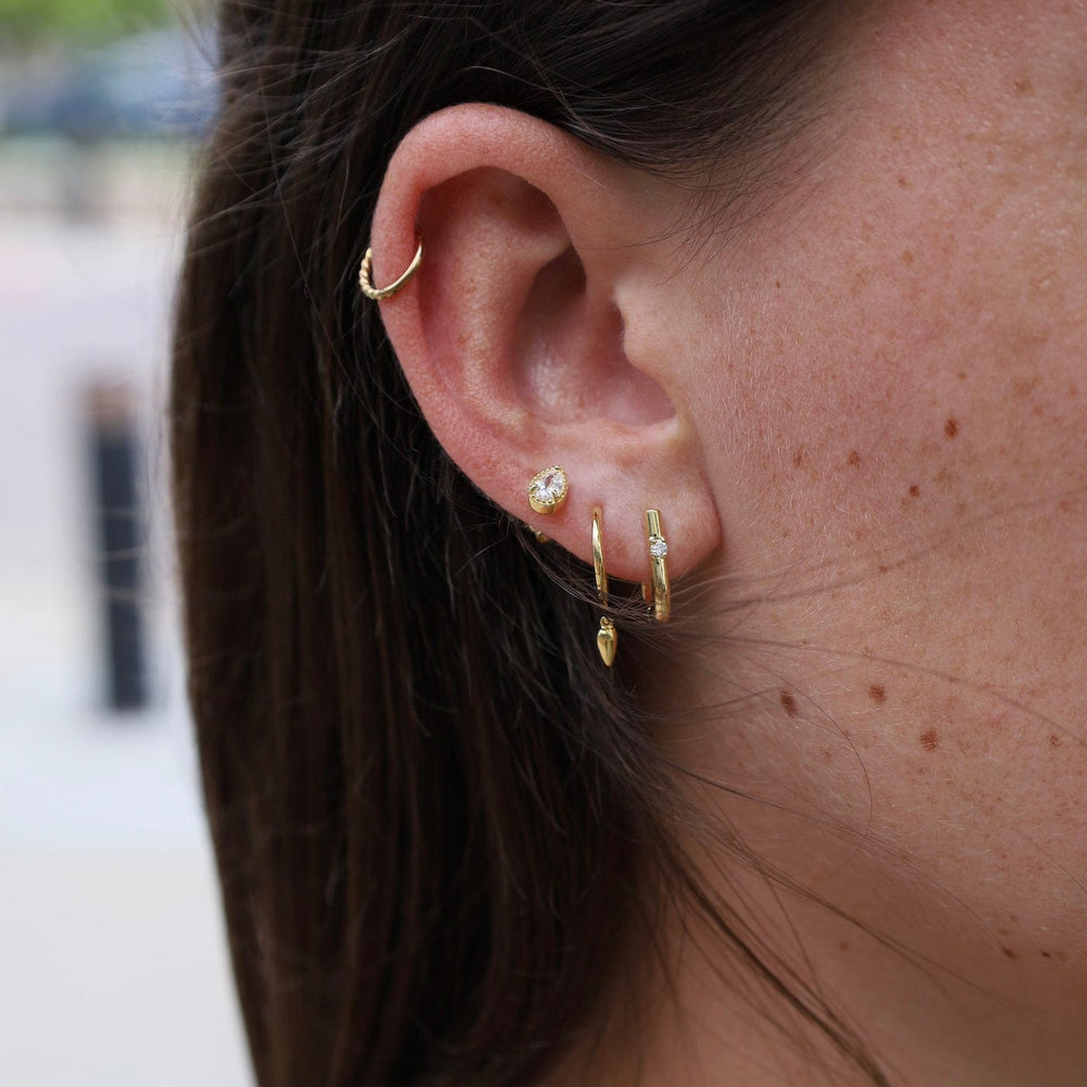 
                      
                        EAR-VRM Gold Vermeil Hoops With Hanging Pod
                      
                    