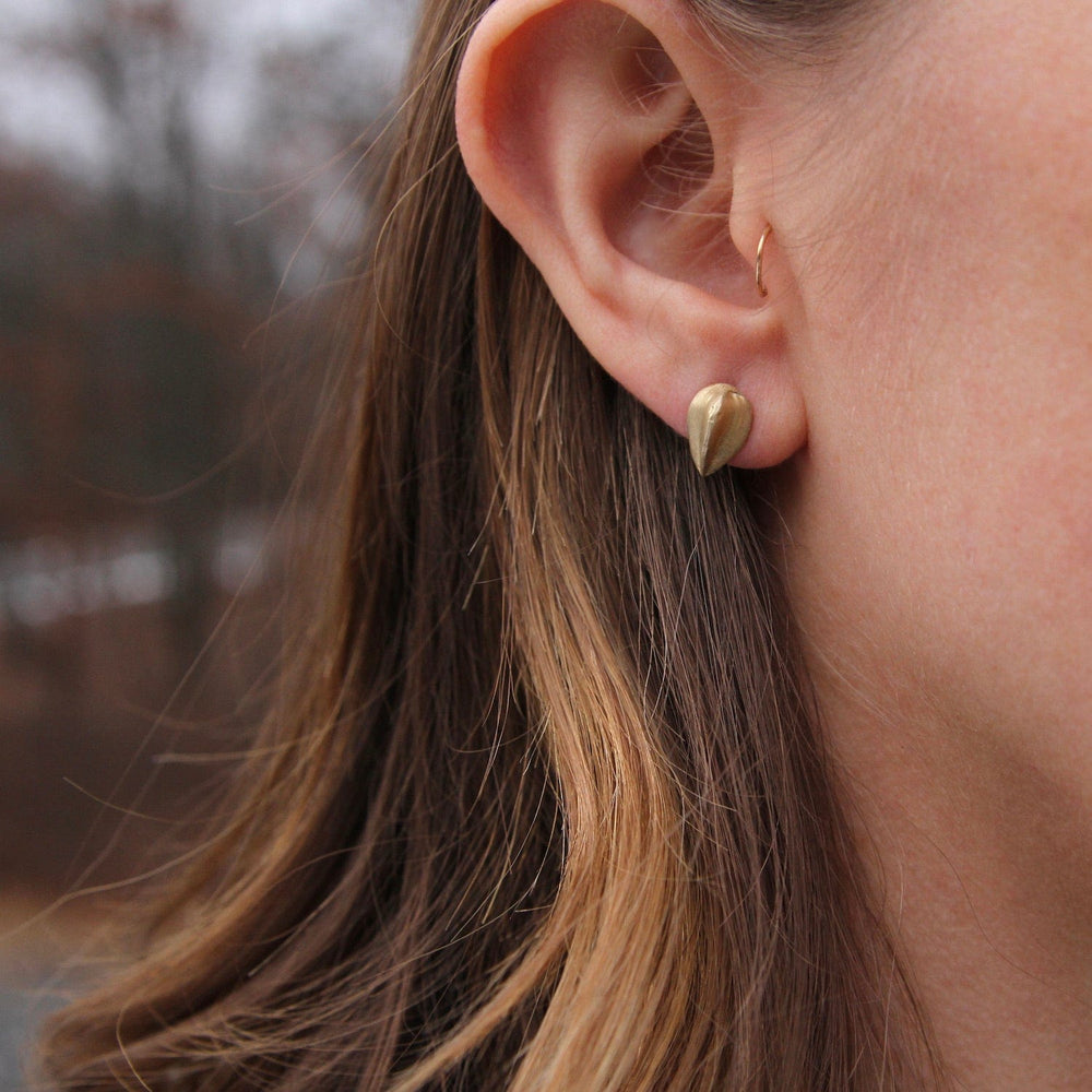 EAR-VRM Gold Vermeil Pod Post Earrings