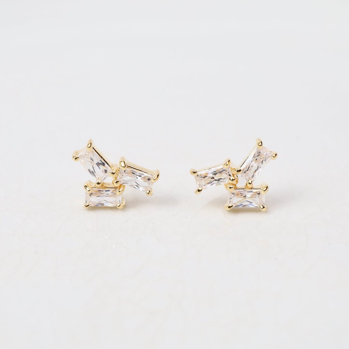 EAR-VRM Gold Vermeil Scatter of Baguettes Stud Earrings