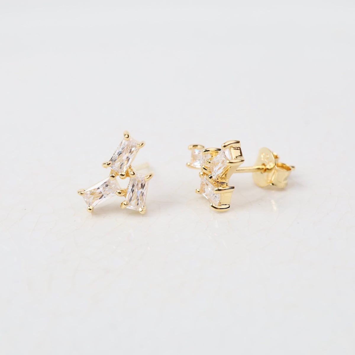 EAR-VRM Gold Vermeil Scatter of Baguettes Stud Earrings