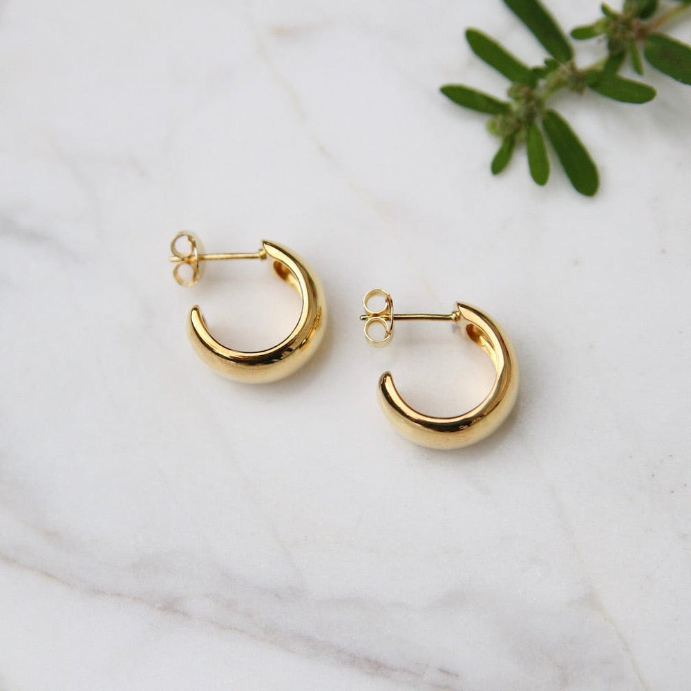 
                      
                        EAR-VRM Gold Vermeil Small Wide Hoop on Post
                      
                    