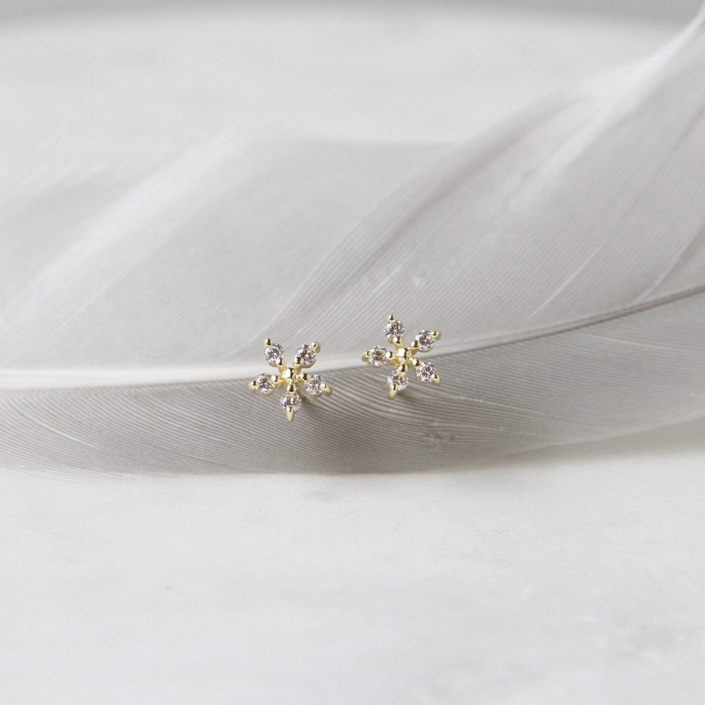 
                  
                    EAR-VRM Gold Vermeil Tiny CZ Flower Post Earring
                  
                