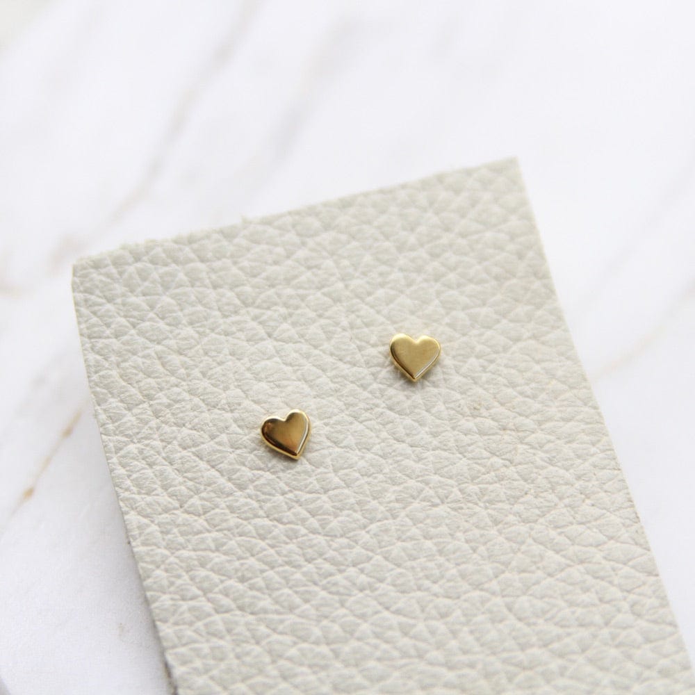 EAR-VRM Gold Vermeil Tiny Heart Stud