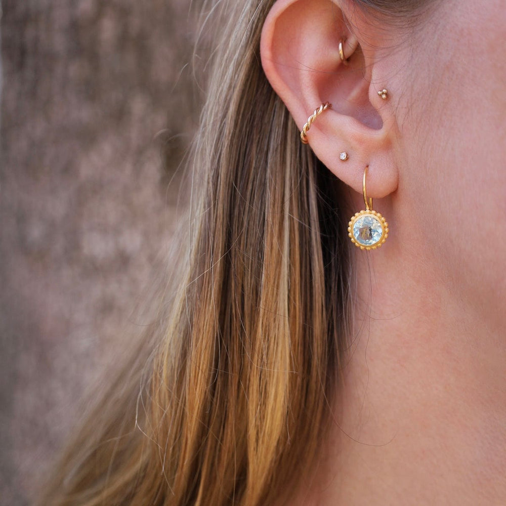 EAR-VRM Karma Blue Topaz Wire Earrings