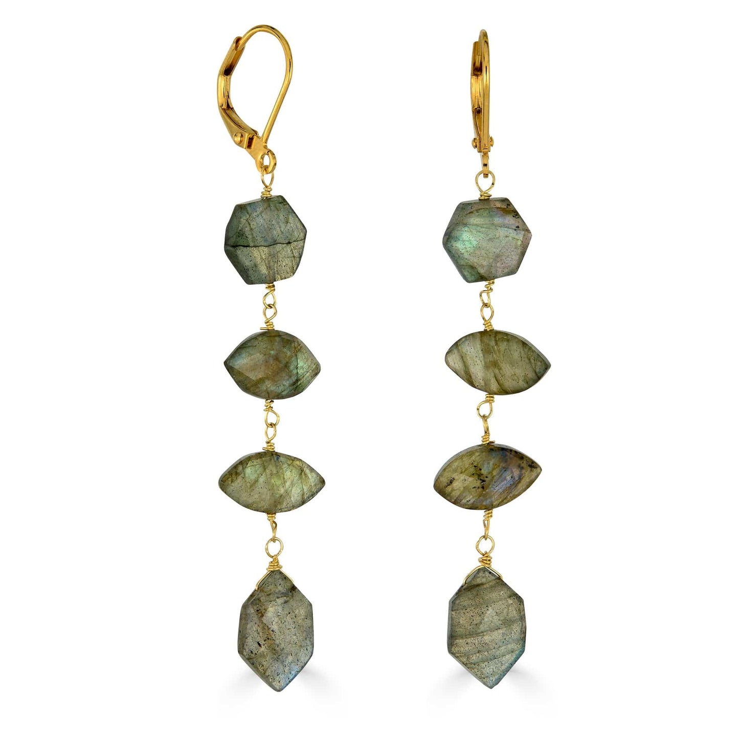 EAR-VRM Labradorite Linear Drop Earrings