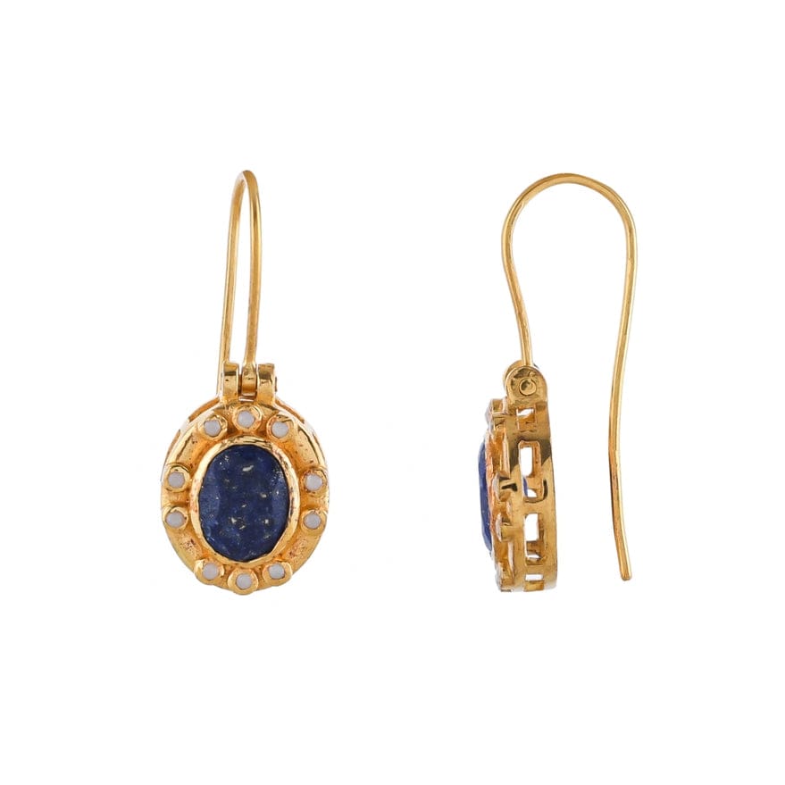 
                      
                        EAR-VRM Lapis Pearl Gold Vermeil Over Silver Earrings
                      
                    