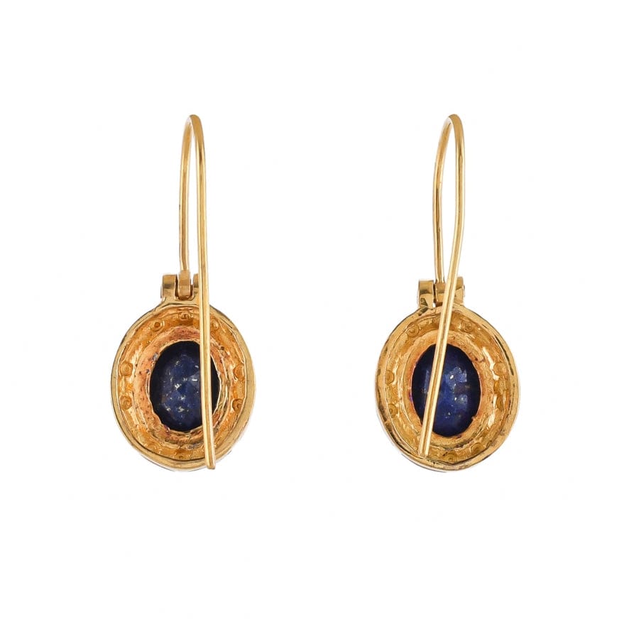 
                      
                        EAR-VRM Lapis Pearl Gold Vermeil Over Silver Earrings
                      
                    