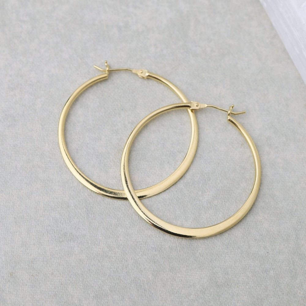 
                  
                    EAR-VRM Large Flat Hoops - Gold Vermeil
                  
                