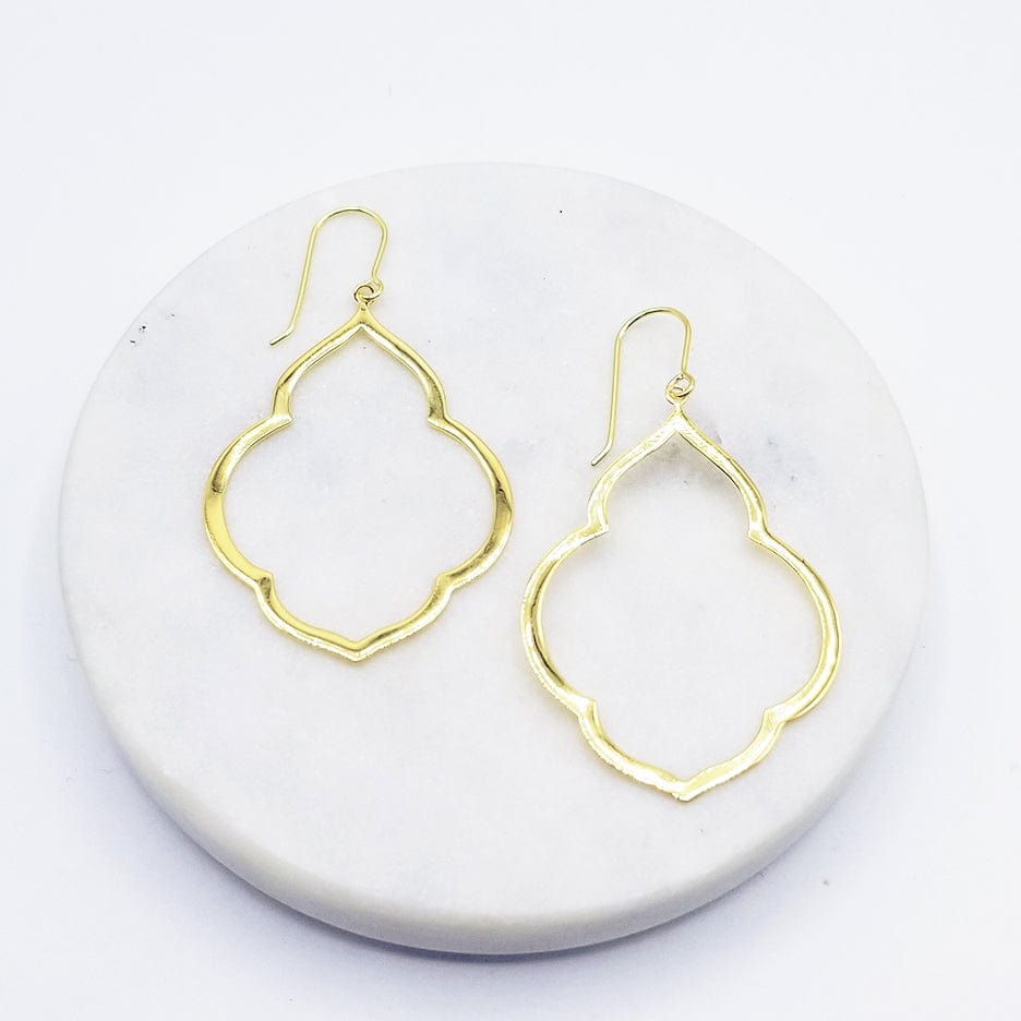 EAR-VRM Large Persian Window Earring in Polished Gold Vermeil