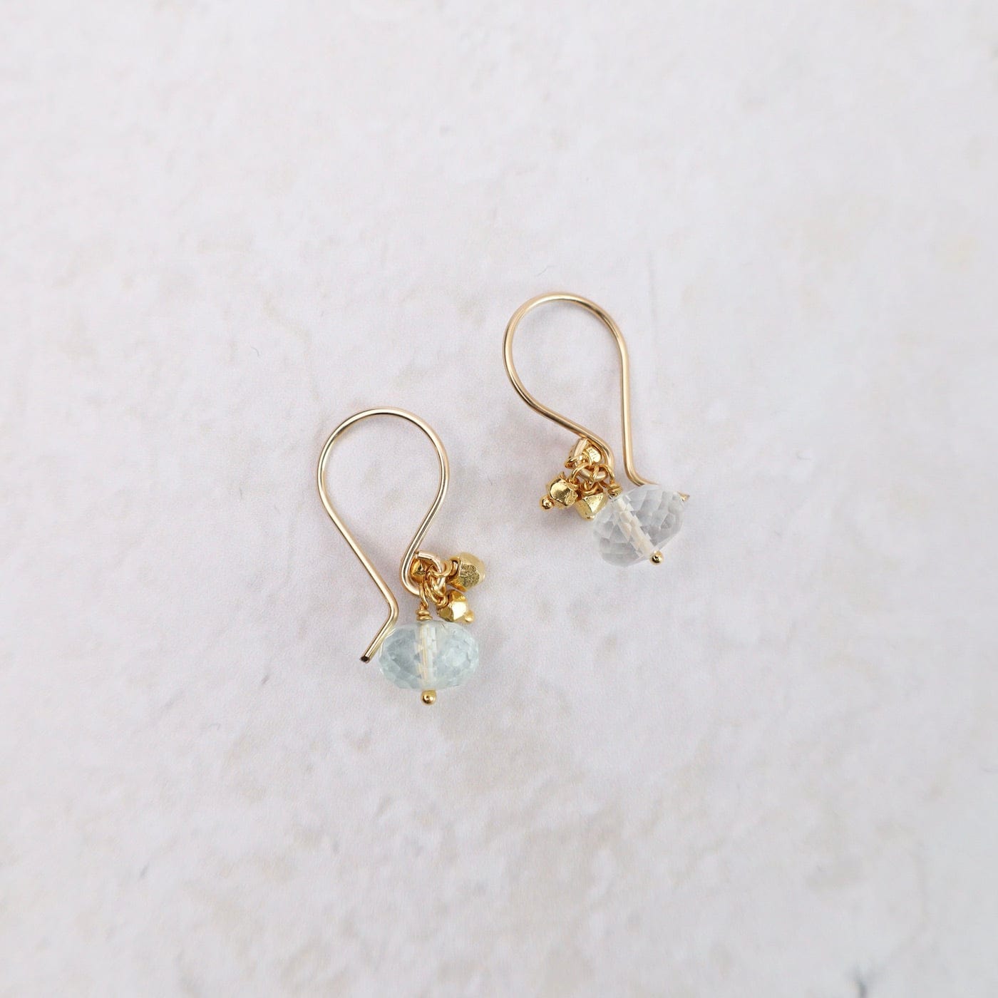 EAR-VRM Large Rondelle Cluster Earring - Aqua