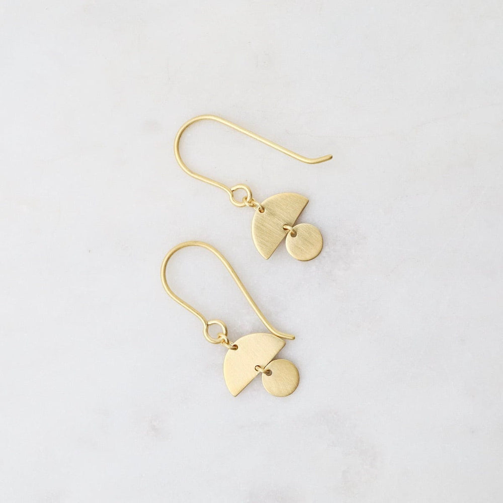 
                  
                    EAR-VRM Little Mod 2 Shape Drop Earrings - Brushed Gold Vermeil
                  
                