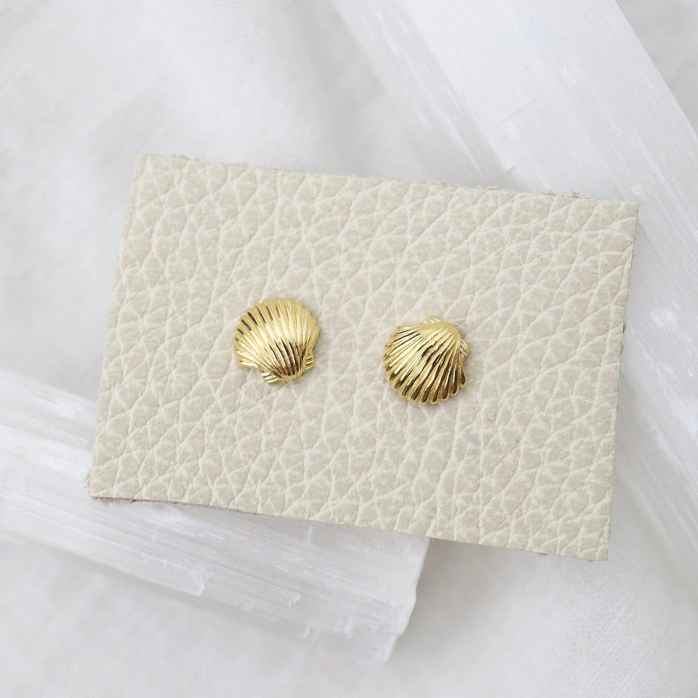 
                      
                        EAR-VRM Little Shell Stud Earrings - Polished Gold Vermeil
                      
                    