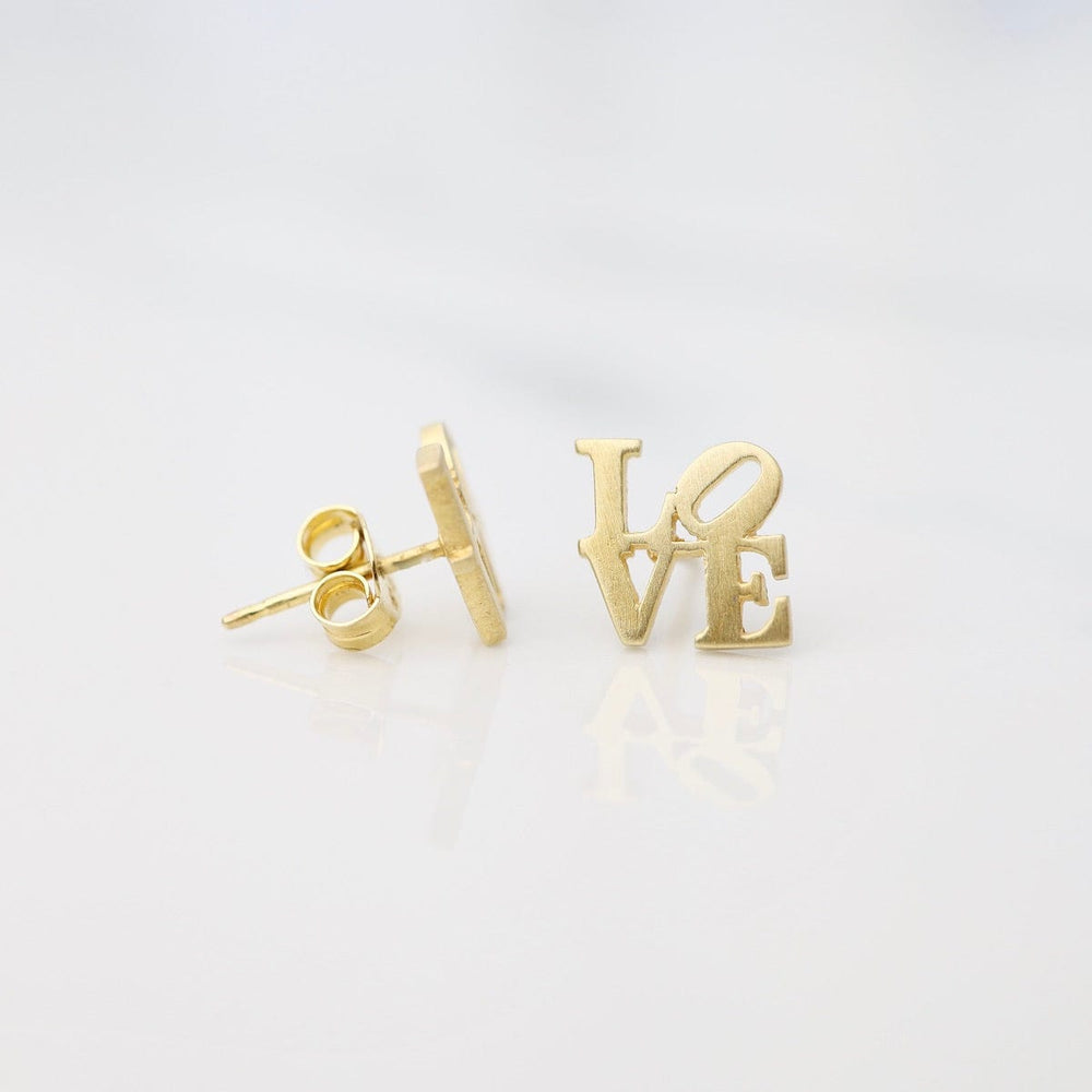 
                      
                        EAR-VRM Matte Gold Vermeil LOVE Stud Earrings
                      
                    