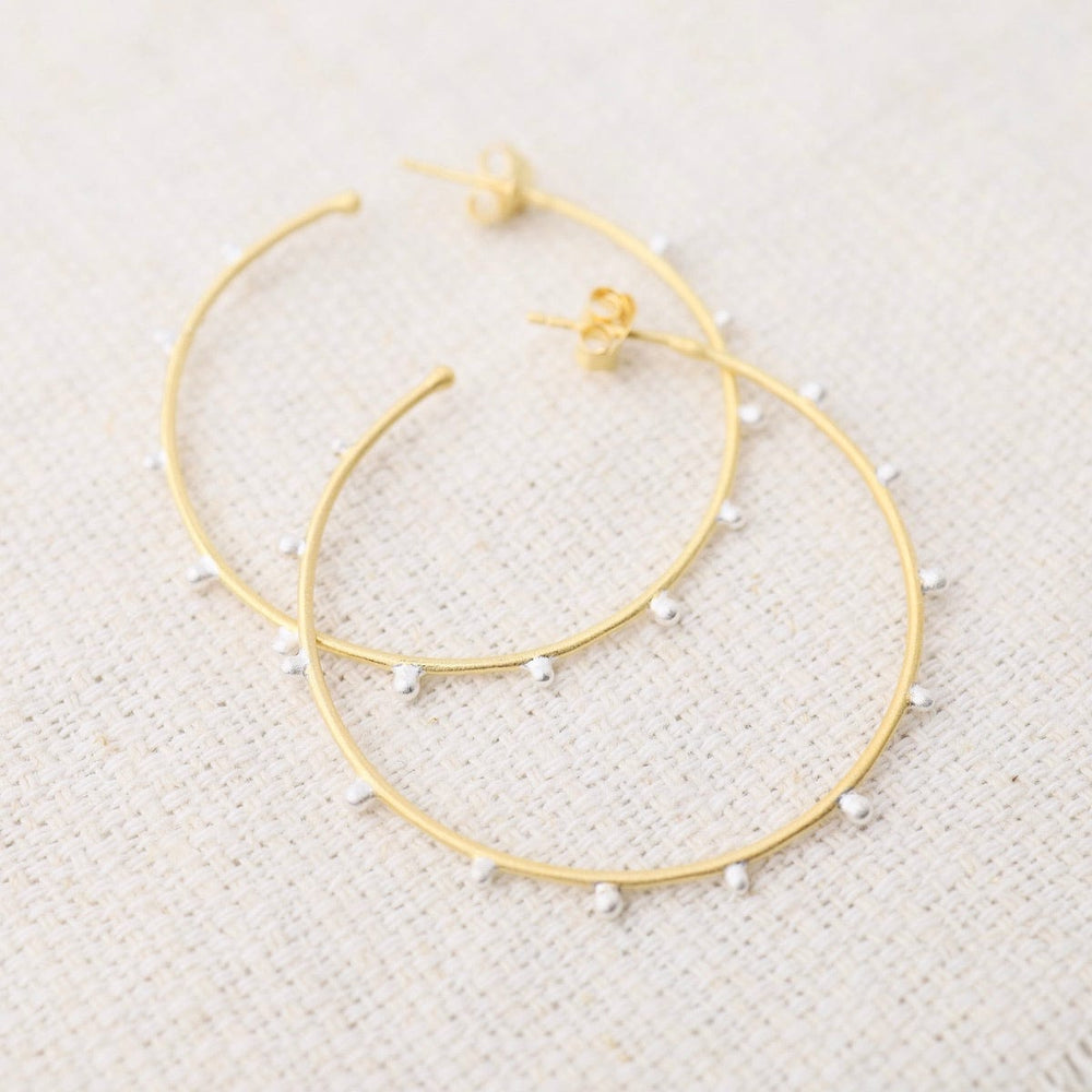 
                      
                        EAR-VRM Matte Vermeil Dotted Hoop Earrings - Large
                      
                    