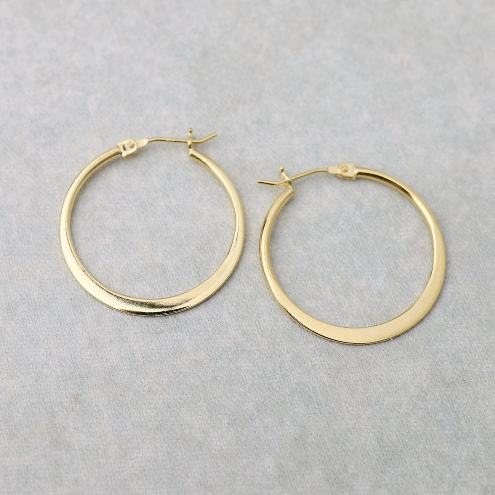 
                  
                    EAR-VRM Medium Flat Hoops - Gold Vermeil
                  
                