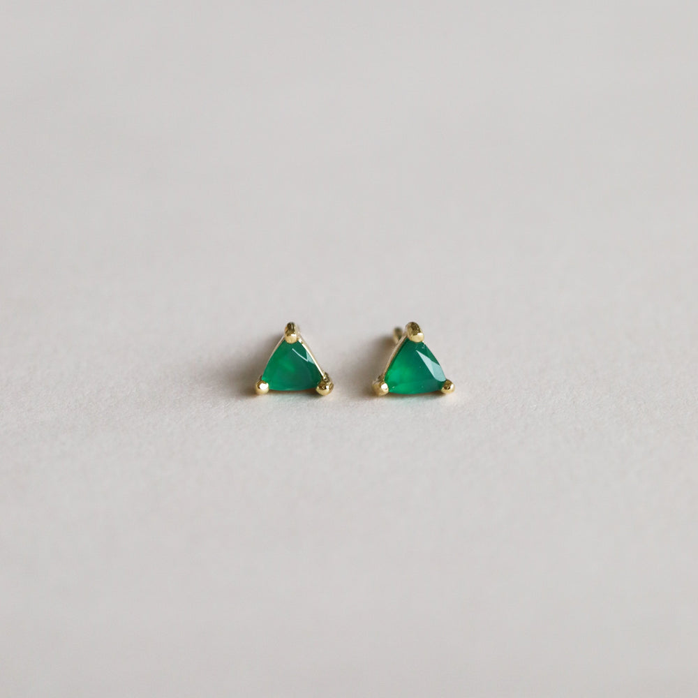 EAR-VRM Mini Energy Gem Earring - Green Onyx