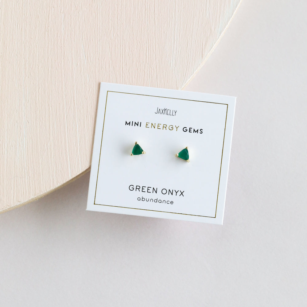 
                  
                    EAR-VRM Mini Energy Gem Earring - Green Onyx
                  
                