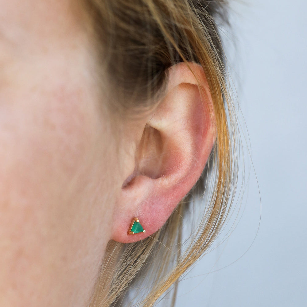 
                  
                    EAR-VRM Mini Energy Gem Earring - Green Onyx
                  
                