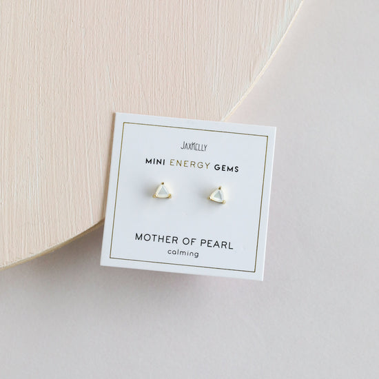 EAR-VRM Mini Energy Gem Earring - Mother of Pearl
