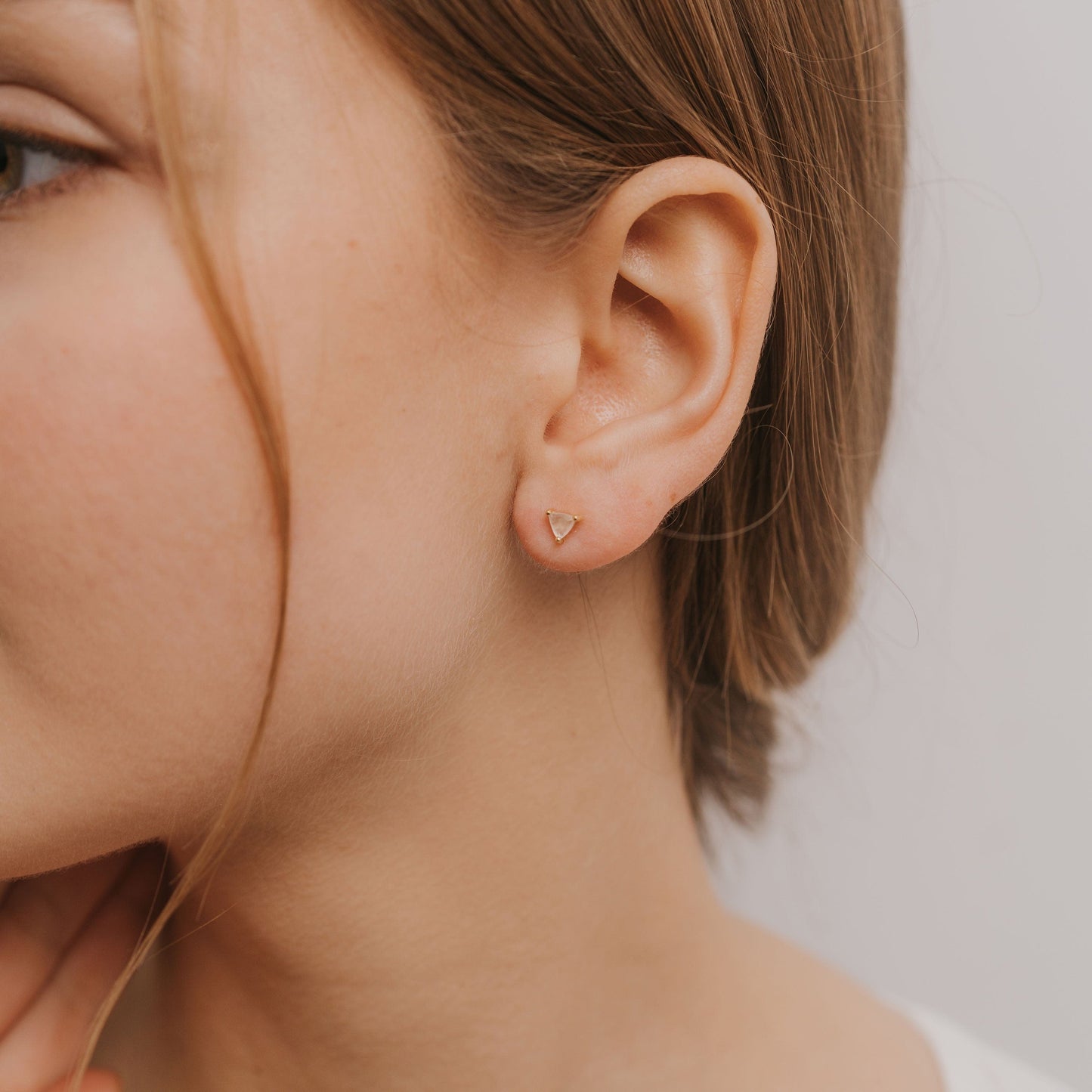 EAR-VRM Mini Energy Gem Earring - Rose Quartz