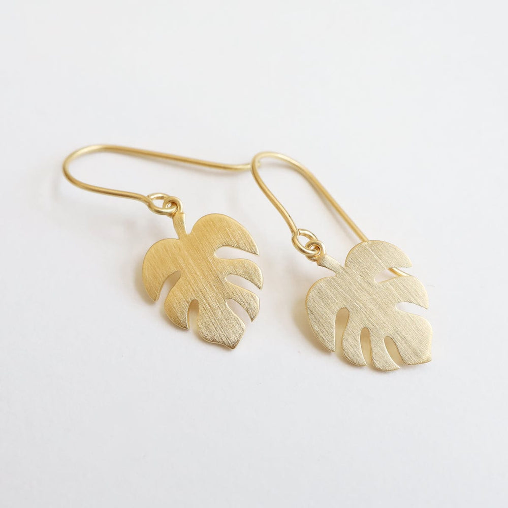 
                  
                    EAR-VRM Monstera Leaf Earring - Brushed Gold Vermeil
                  
                