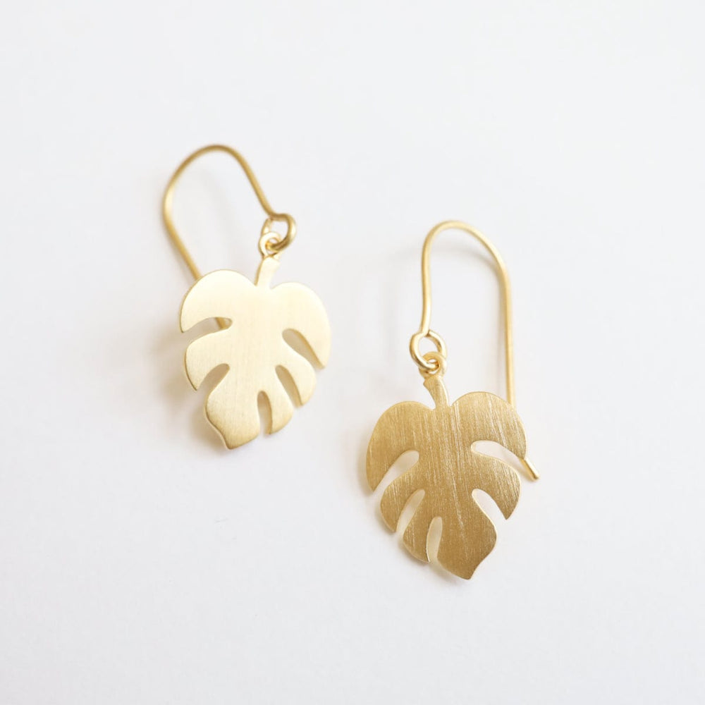 
                  
                    EAR-VRM Monstera Leaf Earring - Brushed Gold Vermeil
                  
                