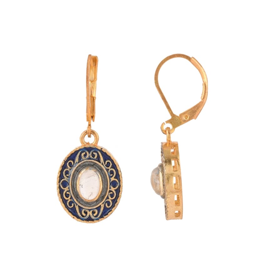 
                  
                    EAR-VRM Moonstone Gold Plated Brass Enamel Earrings
                  
                