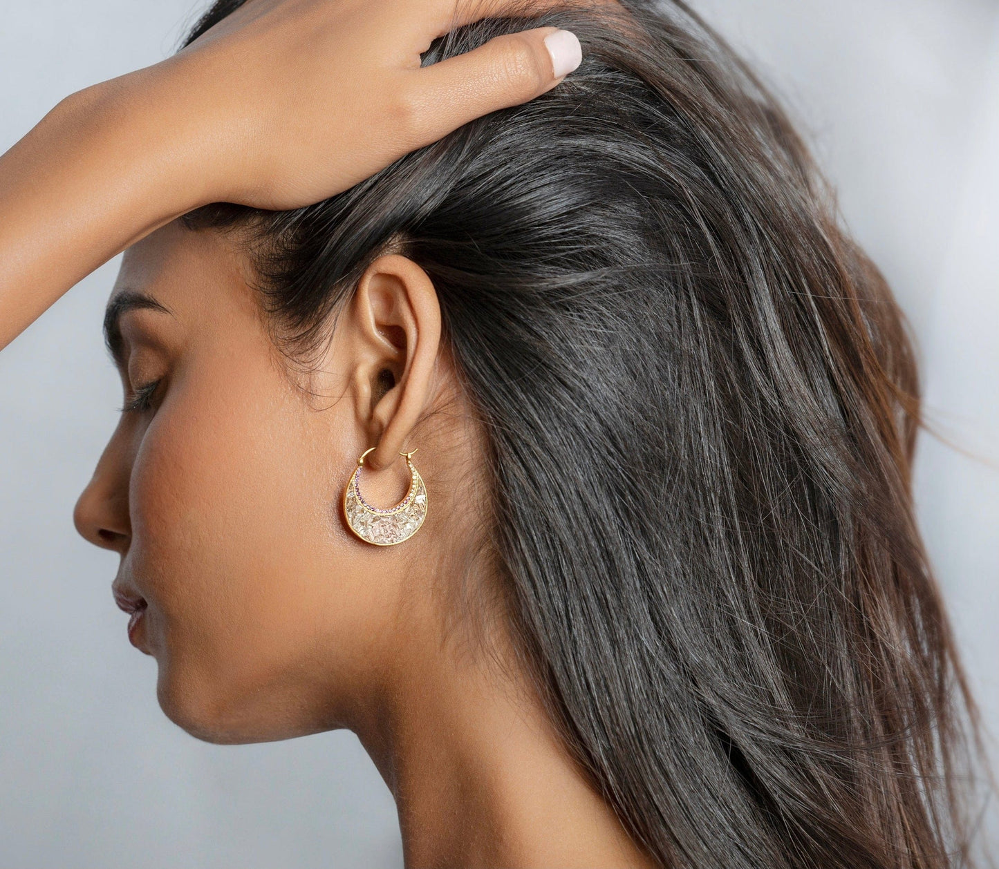 EAR-VRM Nin Gold Vermeil Hoop Earrings