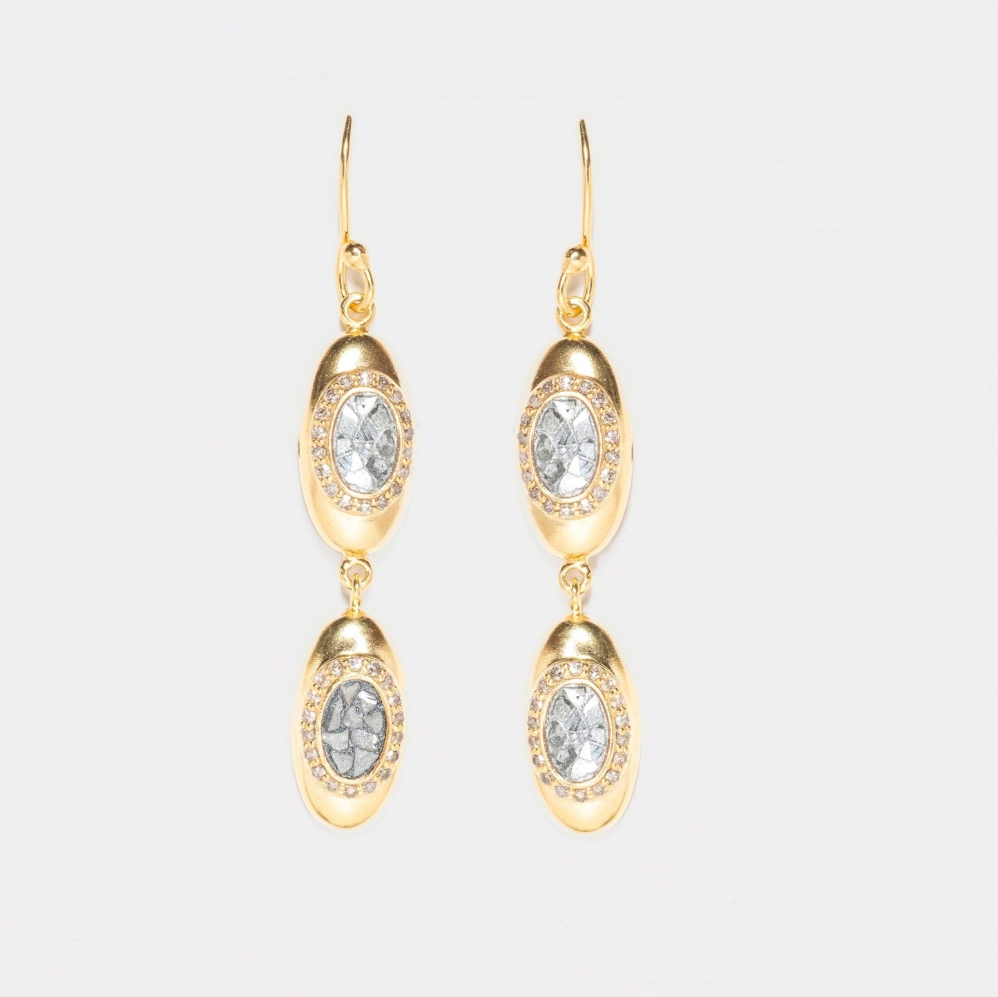 EAR-VRM Oriana Double Drop Gold Vermeil Earrings