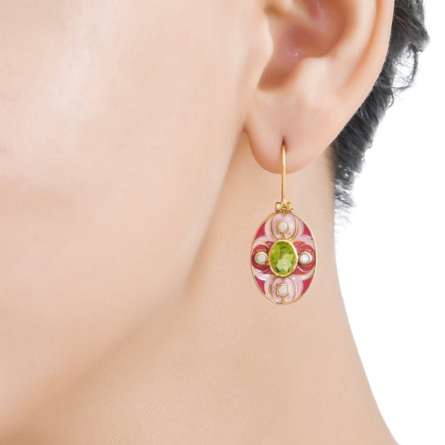 
                      
                        EAR-VRM Peridot Pearl 14K Vermeil Enameled Earrings
                      
                    