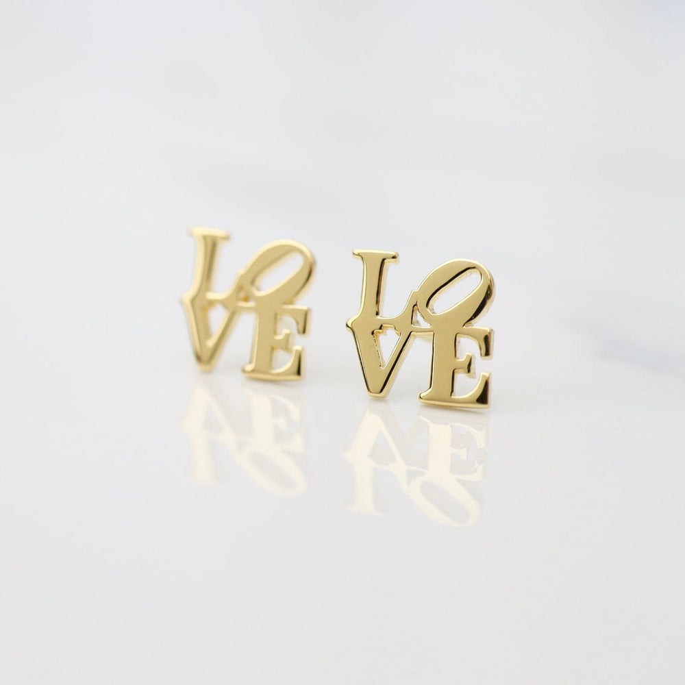 
                      
                        EAR-VRM Polished Gold Vermeil LOVE Stud Earrings
                      
                    