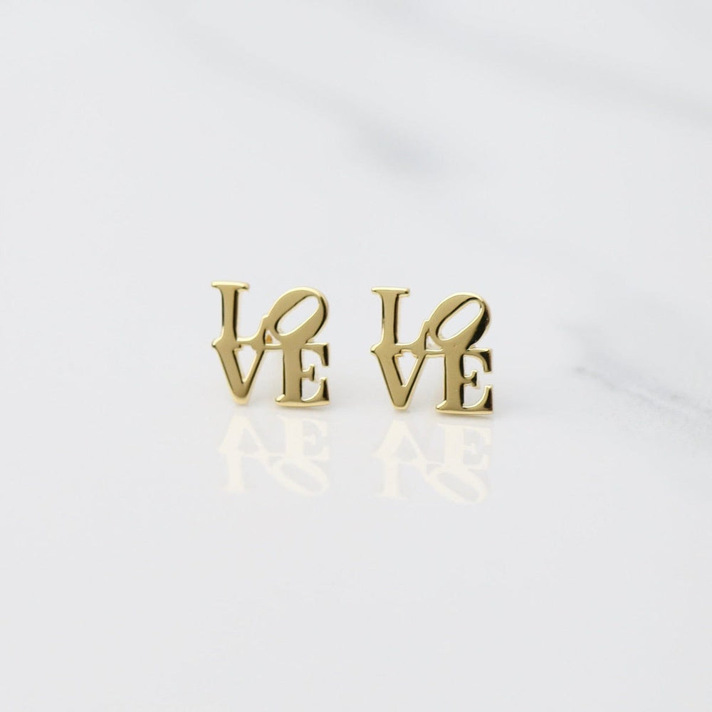 
                      
                        EAR-VRM Polished Gold Vermeil LOVE Stud Earrings
                      
                    