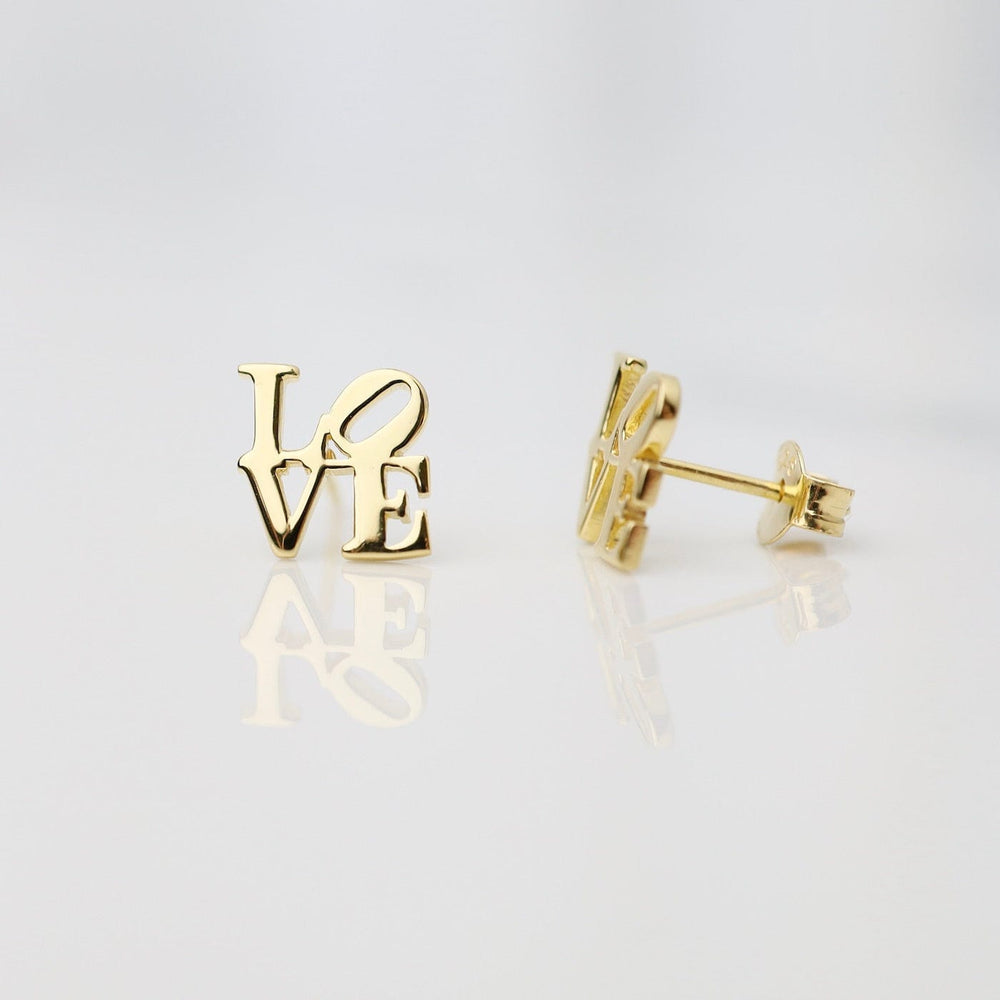 
                      
                        EAR-VRM Polished Gold Vermeil LOVE Stud Earrings
                      
                    