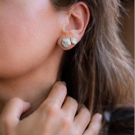 EAR-VRM Raina Large Gold Vermeil Stud Earrings