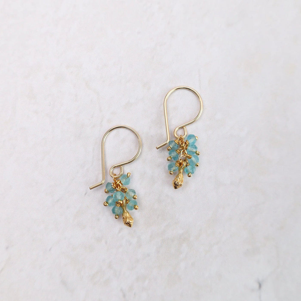 EAR-VRM Seed Pod Cluster Earring - Aqua