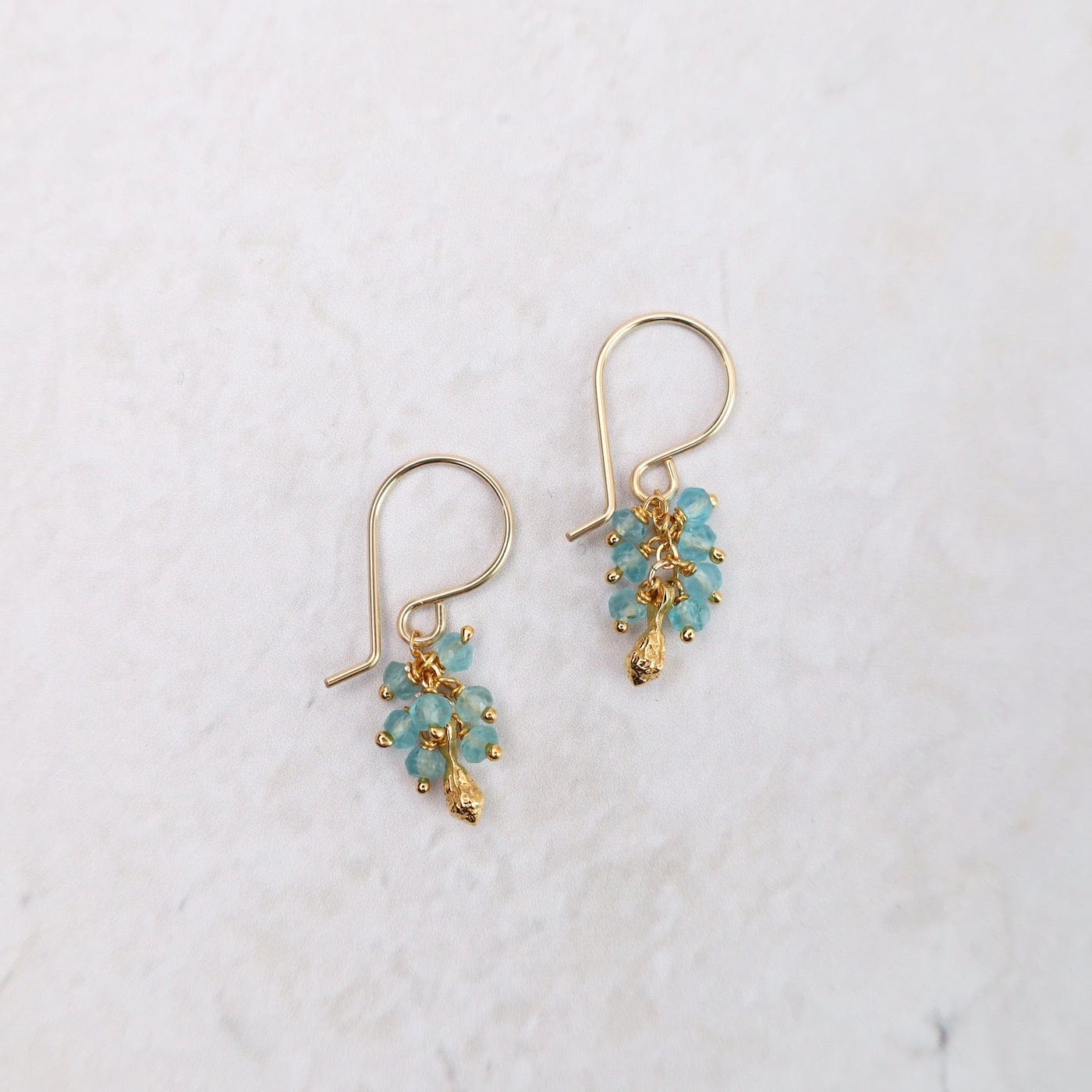 EAR-VRM Seed Pod Cluster Earring - Aqua