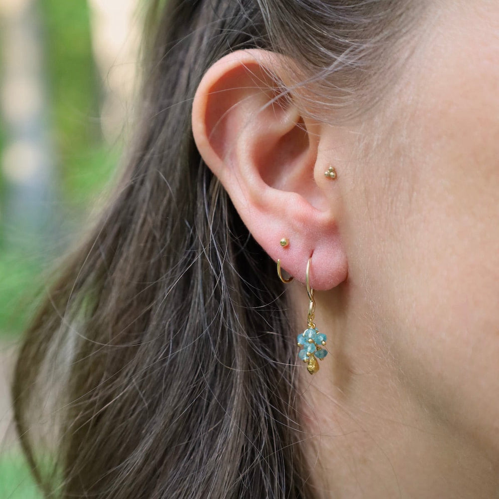 EAR-VRM Seed Pod Cluster Earring - Aqua