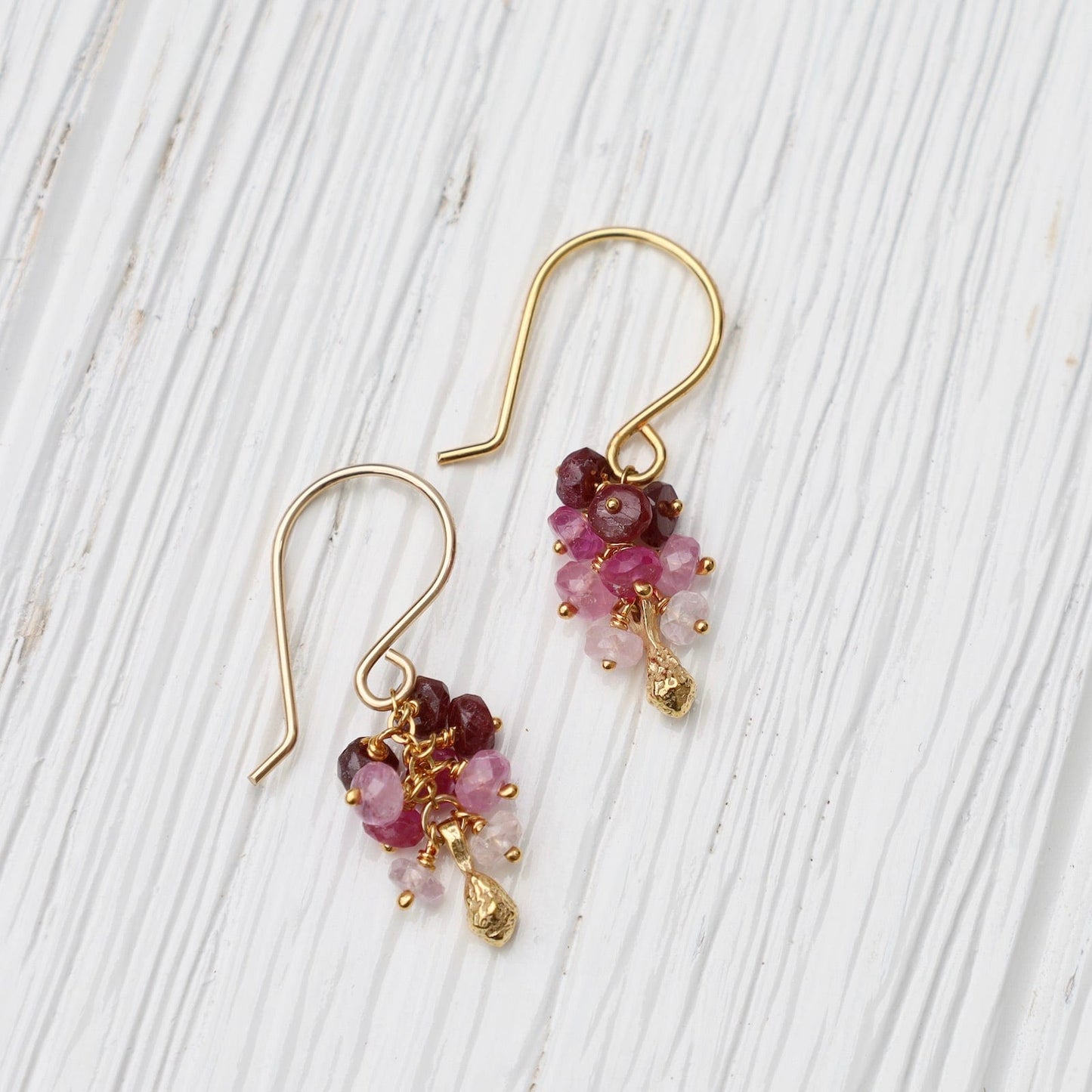 EAR-VRM Seed Pod Cluster Earring - Ruby