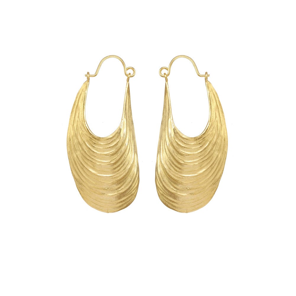 EAR-VRM Serenity Shell Earrings In 18K Gold Vermeil