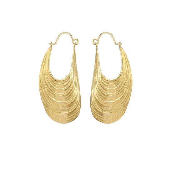 EAR-VRM Serenity Shell Earrings In 18K Gold Vermeil