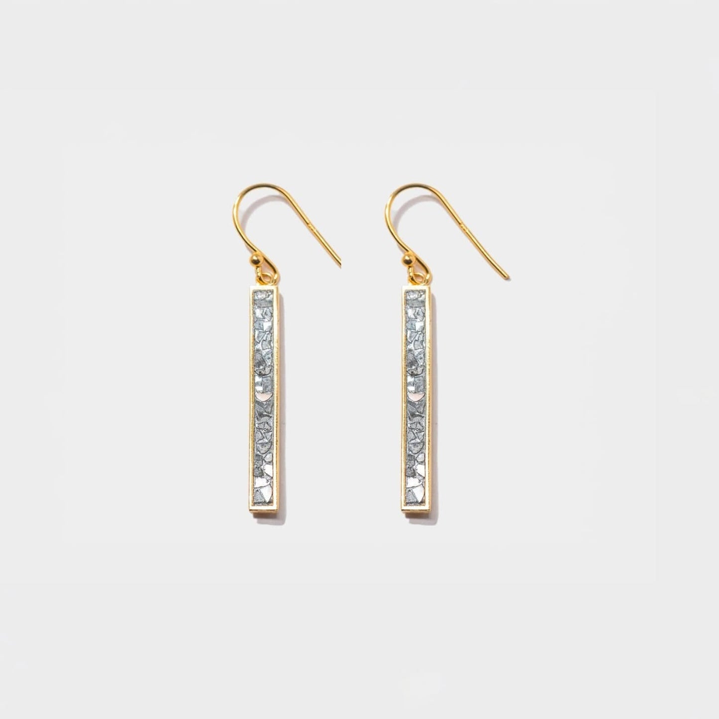 EAR-VRM Silver Resin Miladi Medium Gold Vermeil Earrings