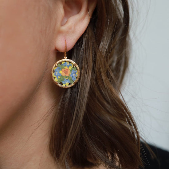 EAR-VRM Small Botanical Mandala Earrings - 18k Gold Vermeil