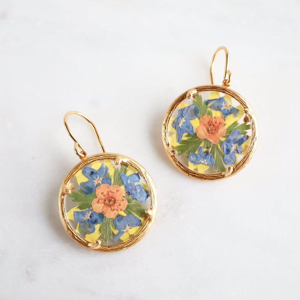 EAR-VRM Small Botanical Mandala Earrings - 18k Gold Vermeil