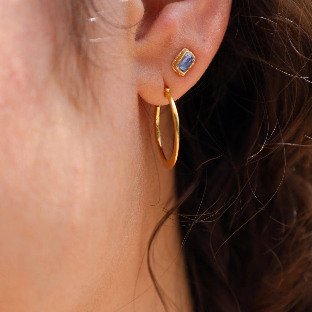 EAR-VRM Small Flat Hoop - Gold Vermeil