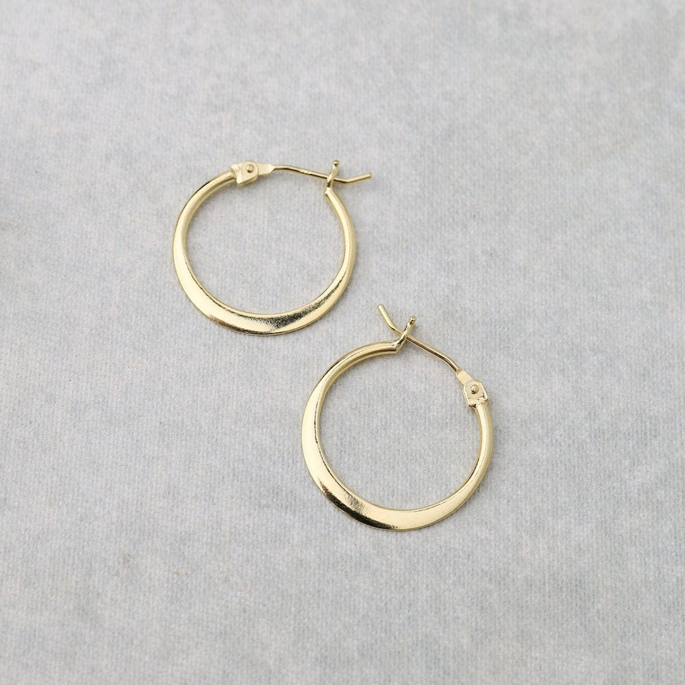 EAR-VRM Small Flat Hoops - Gold Vermeil