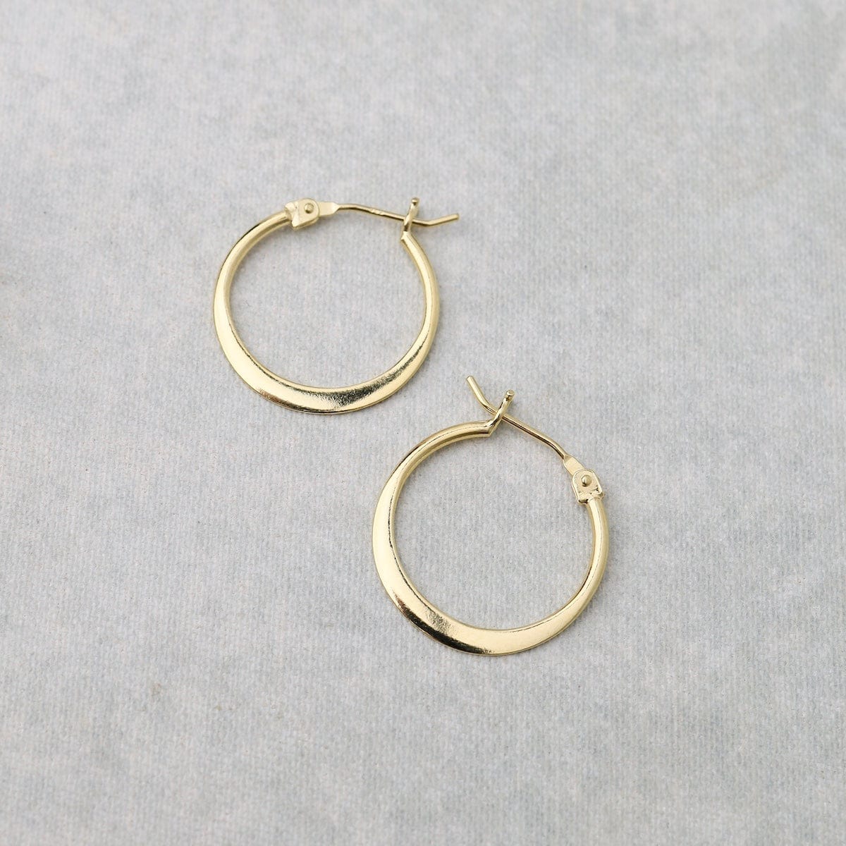 EAR-VRM Small Flat Hoops - Gold Vermeil