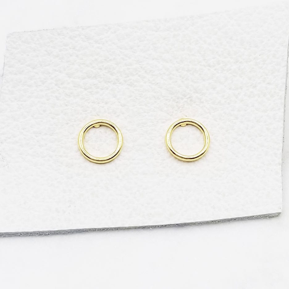 EAR-VRM Small Wire Circle Stud in 14K Gold Vermeil
