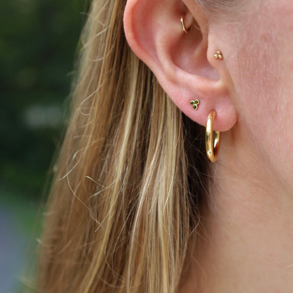 
                      
                        EAR-VRM Solid Hoops on Posts - Polished Gold Vermeil
                      
                    